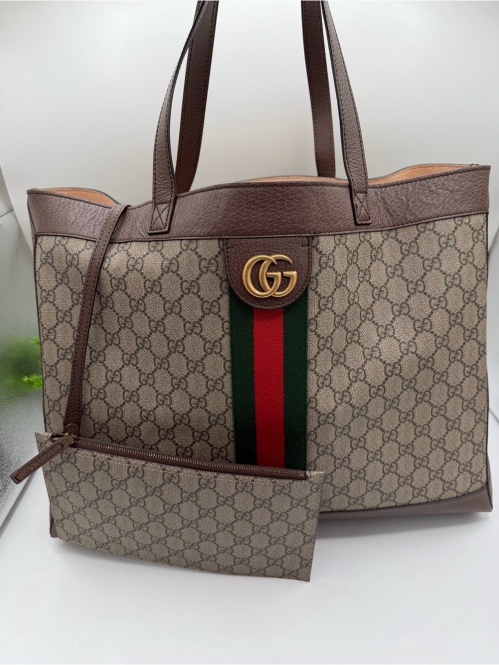 Gucci Ophidia GG Supreme Tote EUC w/ Pouch